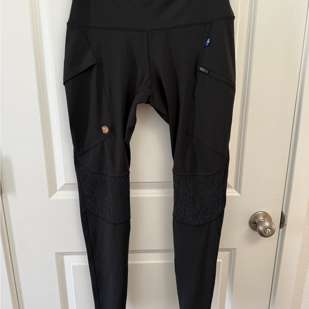 Black Fjallraven Abisko Leggings with Pockets